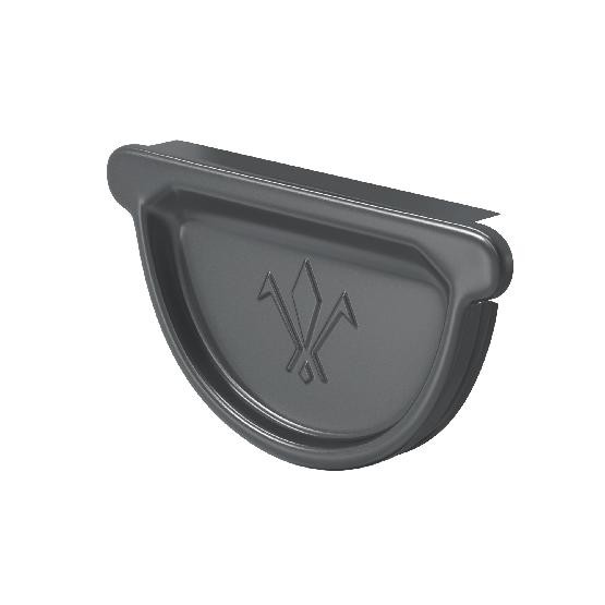 Водосток Aquasistem, система 125x90 -  Заглушка универсальная с резиновым уплотнителем RAL 7024 Тёмно-серый купить в Ижевске