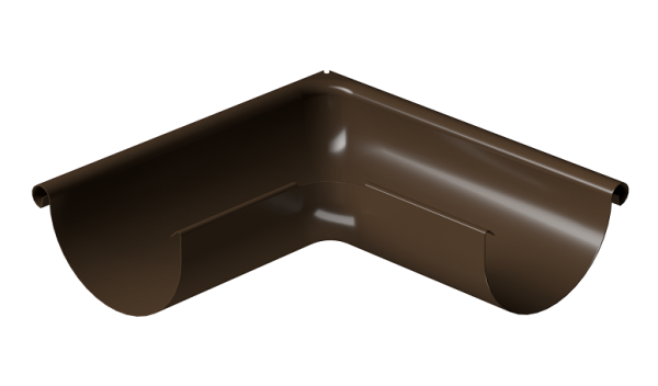 Угол внешний 90° D125 Döcke STAL PREMIUM Каштан, (RAL 8017) купить в Ижевске