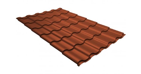 Металлочерепица кредо GL 0,5 GreenСoat Pural RR 750 кирпично-красный (RAL 8004 терракота) купить в Ижевске
