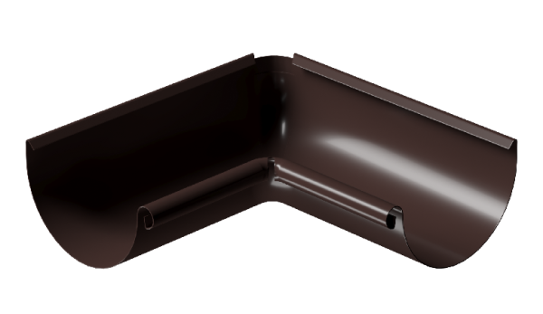 Угол внутренний 90° D125 Döcke STAL PREMIUM Шоколад, (RAL 8019) купить в Ижевске