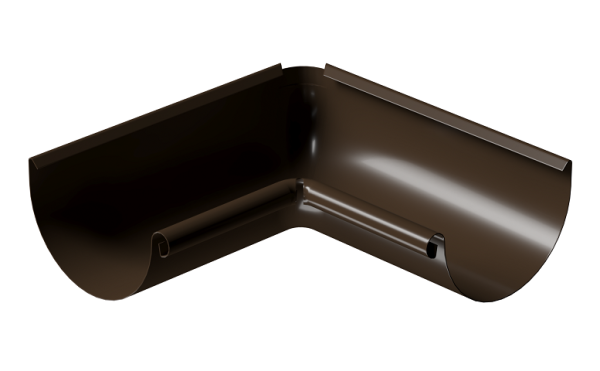 Угол внутренний 90° D125 Döcke STAL PREMIUM Каштан, (RAL 8017) купить в Ижевске
