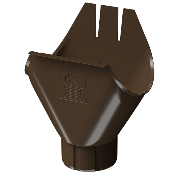 Воронка желоба D125 Döcke STAL PREMIUM Каштан, (RAL 8017) купить в Ижевске