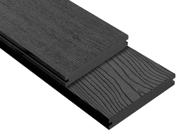 Террасная доска ДПК Outdoor 3D полнотелая STORM/OCEAN BLACK черная купить в Ижевске