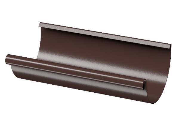 Желоб полукруглый D125 3 м Döcke STAL PREMIUM Шоколад, (RAL 8019) купить в Ижевске