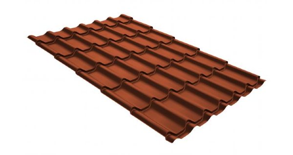 Металлочерепица классик GL 0,5 GreenCoat Pural RR 750 кирпично-красный (RAL 8004 терракота) купить в Ижевске