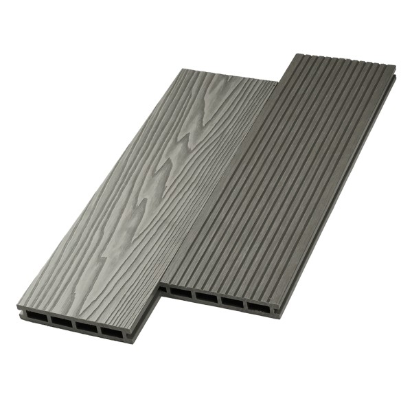 Террасная доска ДПК NanoWood двусторонняя New 3D тиснение + вельвет Серый купить в Ижевске