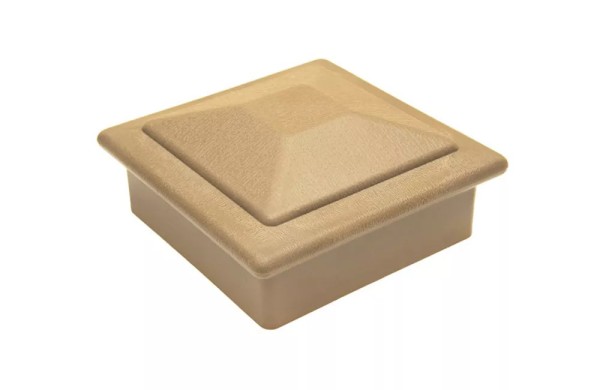 Крышка верхняя фигурная ПВХ для столба Deckart 100х100 Орех купить в Ижевске