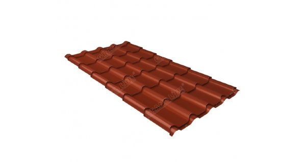 Металлочерепица камея 0,45 Drap RAL 8004 терракота купить в Ижевске