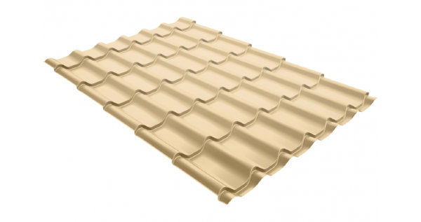 Металлочерепица классик 0,5 Satin RAL 1014 слоновая кость купить в Ижевске