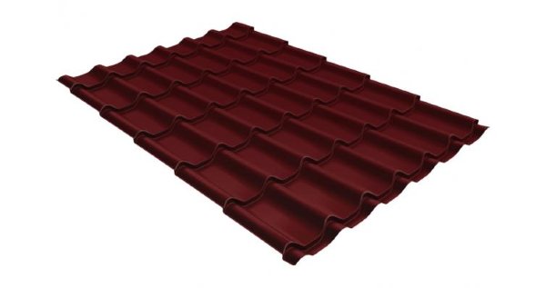 Металлочерепица классик GL 0,5 Quarzit lite RAL 3005 красное вино купить в Ижевске