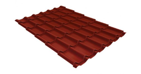 Металлочерепица классик GL 0,5 Velur20 RAL 3009 оксидно-красный купить в Ижевске