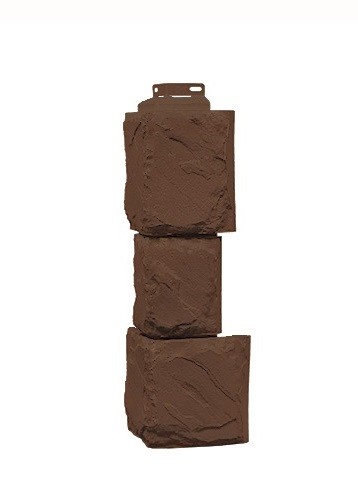 Угол Фасайдинг Серия «Камень крупный» Коричневый купить в Ижевске