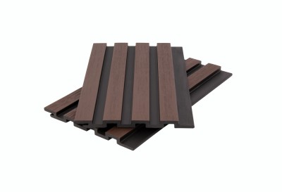 Стеновая панель брусковая двухцветная co-extrusion, chocolate mix