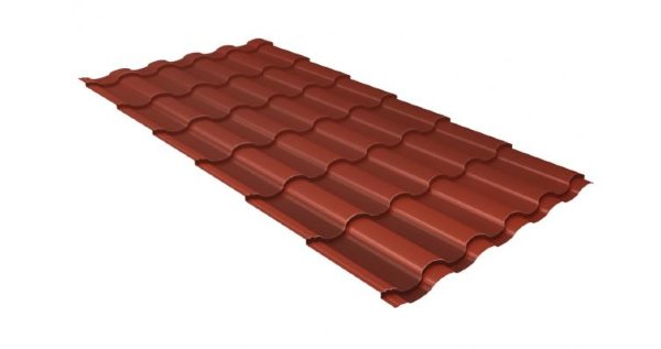Металлочерепица кредо GL 0,5 Velur20 RAL 8004 терракота купить в Ижевске