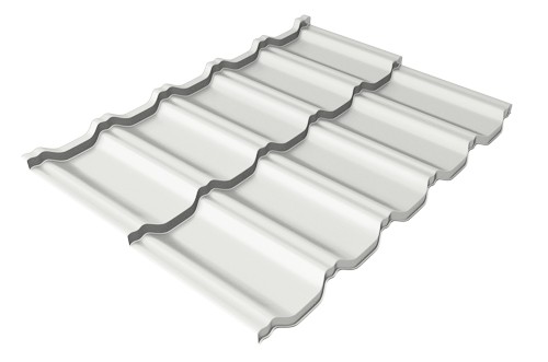 Металлочерепица модульная Квинта Uno Grand Line c 3D резом 0,5 Satin RAL 9003 сигнальный белый купить в Ижевске