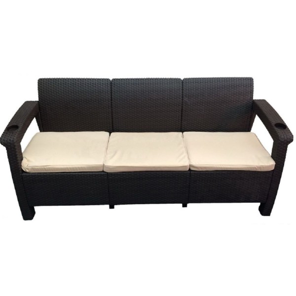 Трёхместный диван  Yalta Sofa 3 Seat венге купить в Ижевске