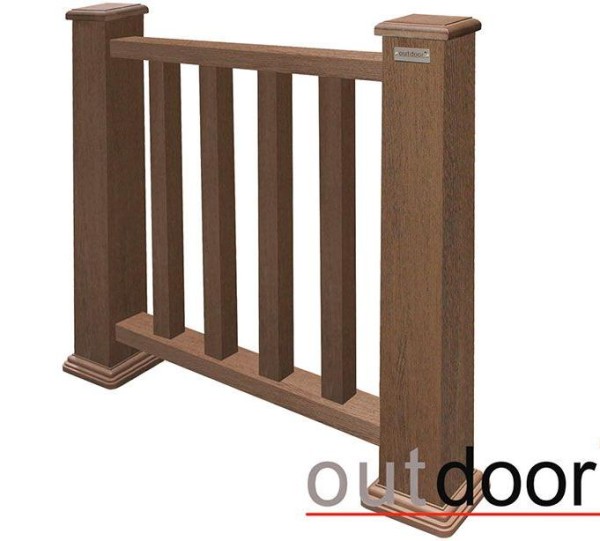 Ограждение из ДПК Outdoor Классик 3D STORM коричневый микс купить в Ижевске