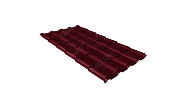 Металлочерепица камея 0,5 Satin RAL 3005 красное вино купить в Ижевске
