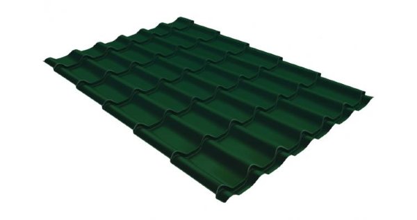 Металлочерепица классик 0,5 Satin RAL 6005 зеленый мох купить в Ижевске
