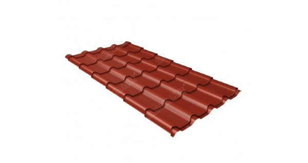 Металлочерепица камея 0,5 Satin RAL 3009 оксидно-красный купить в Ижевске
