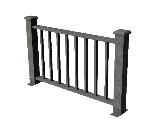 Ограждения декоративное ДПК GRINDERDECO Альма 1500 со скрытым крепежом серый базальт купить в Ижевске