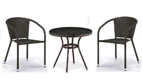 Комплект плетеной мебели AFINA из иск. ротанга Асоль-7 T282ANT/Y137C-W53 Brown 2Pcs купить в Ижевске