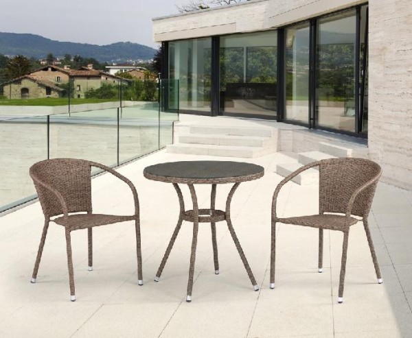 Комплект плетеной мебели AFINA из иск. ротанга T282ANT/Y137C-W56 Light Brown 2Pcs купить в Ижевске