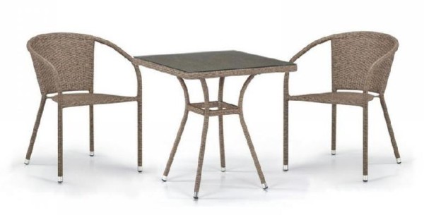 Комплект плетеной мебели AFINA из иск. ротанга T282BNT/Y137C-W56 Light Brown 2Pcs купить в Ижевске