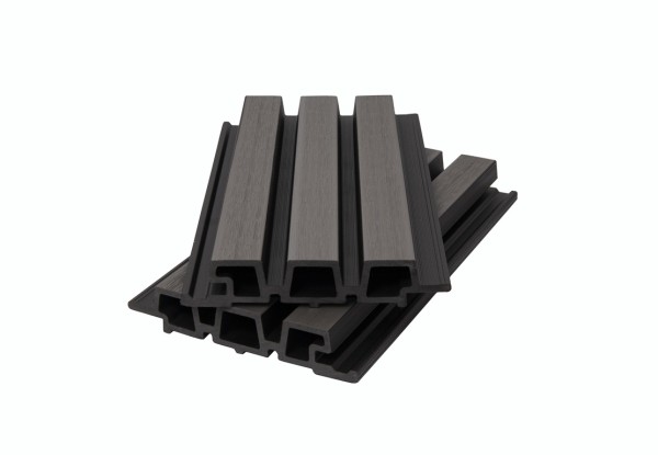 Фасадная панель брусковая двухцветная co-extrusion, grey dark купить в Ижевске
