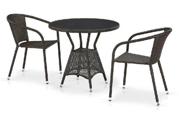 Комплект плетеной мебели AFINA из иск. ротанга T707ANS/Y137C-W53 Brown 2Pcs купить в Ижевске