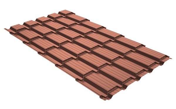 Металлочерепица GL квадро профи 0,5 Quarzit Cuprum Steel купить в Ижевске