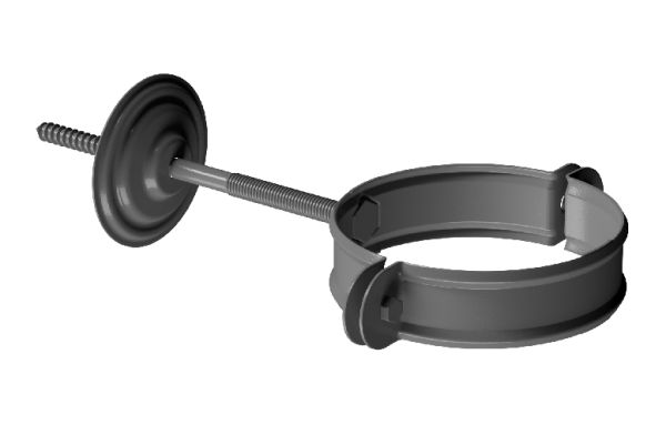 Хомут трубы D90 Döcke STAL PREMIUM Графит, (RAL 7024) купить в Ижевске
