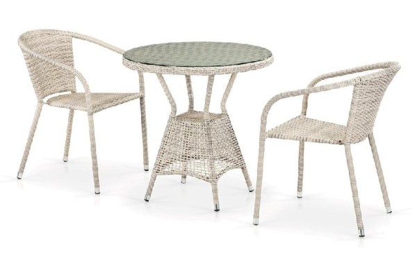 Комплект плетеной мебели AFINA из иск. ротанга T705ANT/Y137C-W85 Latte 2Pcs купить в Ижевске