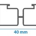 Лага алюминиевая KRONEX 40x15x3000 мм опорная Slim купить в Ижевске