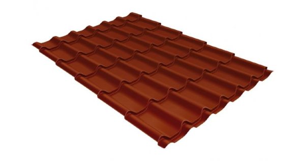 Металлочерепица классик 0,5 Satin RAL 8004 терракота купить в Ижевске