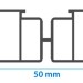 Лага алюминиевая KRONEX 50x25x3000 мм несущая купить в Ижевске