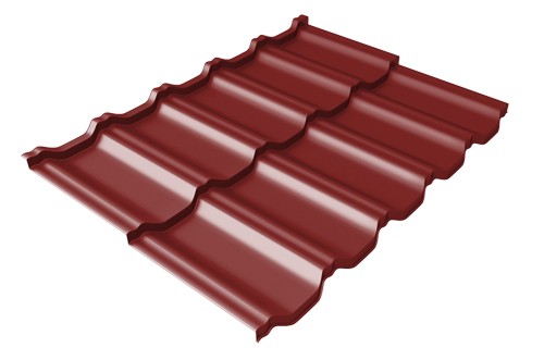 Металлочерепица модульная Квинта Uno Grand Line c 3D резом 0,5 Satin RAL 3011 коричнево-красный купить в Ижевске