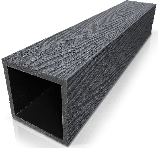 Столб ДПК 3D GardenParkett фактура дерева Графит купить в Ижевске
