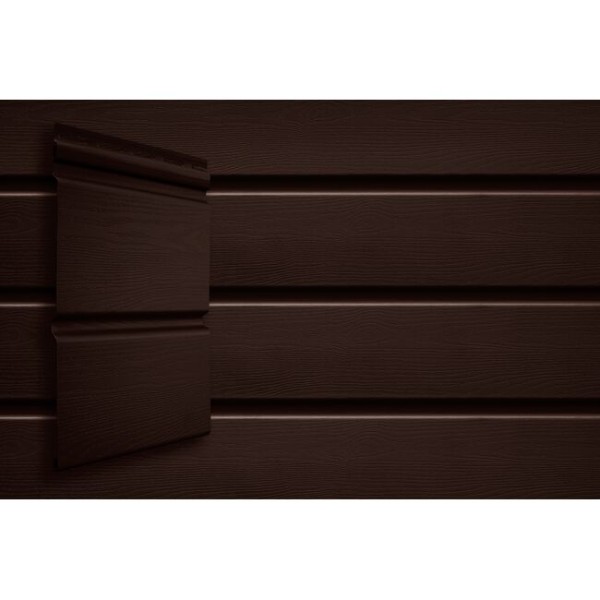 Виниловый сайдинг Grand Line Double-Брус Тёмный Дуб купить в Ижевске