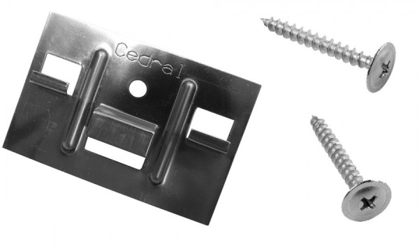 КЛЯММЕР + САМОРЕЗЫ 3,9Х30ММ ДЛЯ CEDRAL CLICK 250 ШТ (ПО ДЕРЕВУ) купить в Ижевске