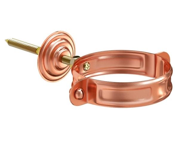 Водосток Aquasistem, система 125x90 - Хомут для крепления трубы медный d90мм купить в Ижевске