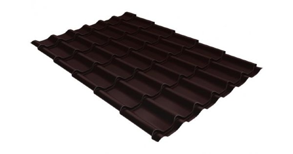 Металлочерепица классик 0,5 Satin RAL 8017 шоколад купить в Ижевске