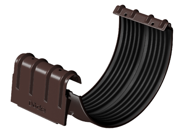 Соединитель желобов D125 Döcke STAL PREMIUM Шоколад, (RAL 8019) купить в Ижевске