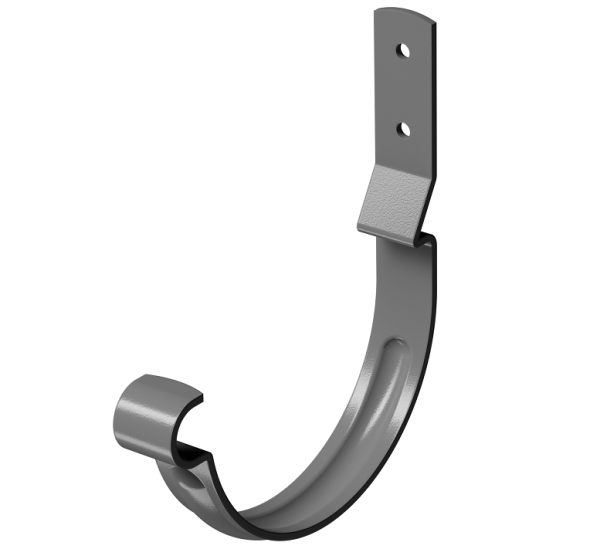 Карнизный крюк короткий (гнутый) D125 Döcke STAL PREMIUM Графит, (RAL 7024) купить в Ижевске