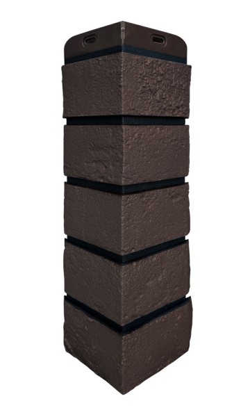 Угол Grand Line состаренный кирпич премиум Шоколадный (шов RAL 9005) купить в Ижевске