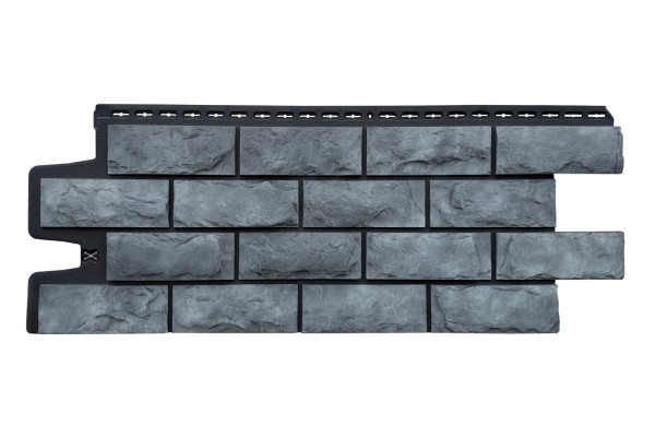 Фасадные панели Grand Line Колотый Камень Антрацит, Шов черный купить в Ижевске